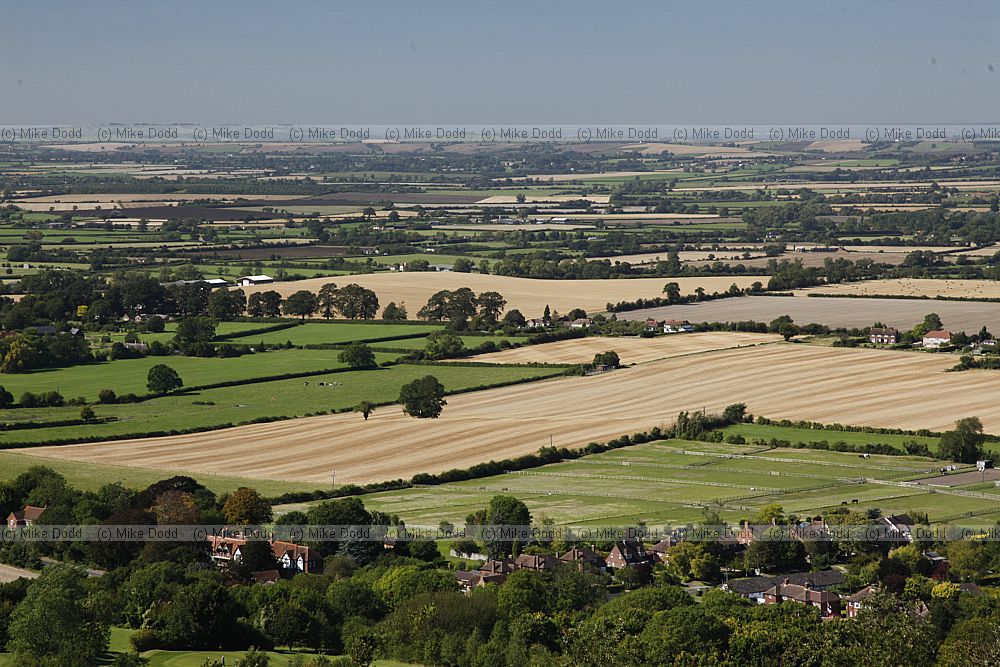 Chiltern landscape patchwork of fields hedges and trees