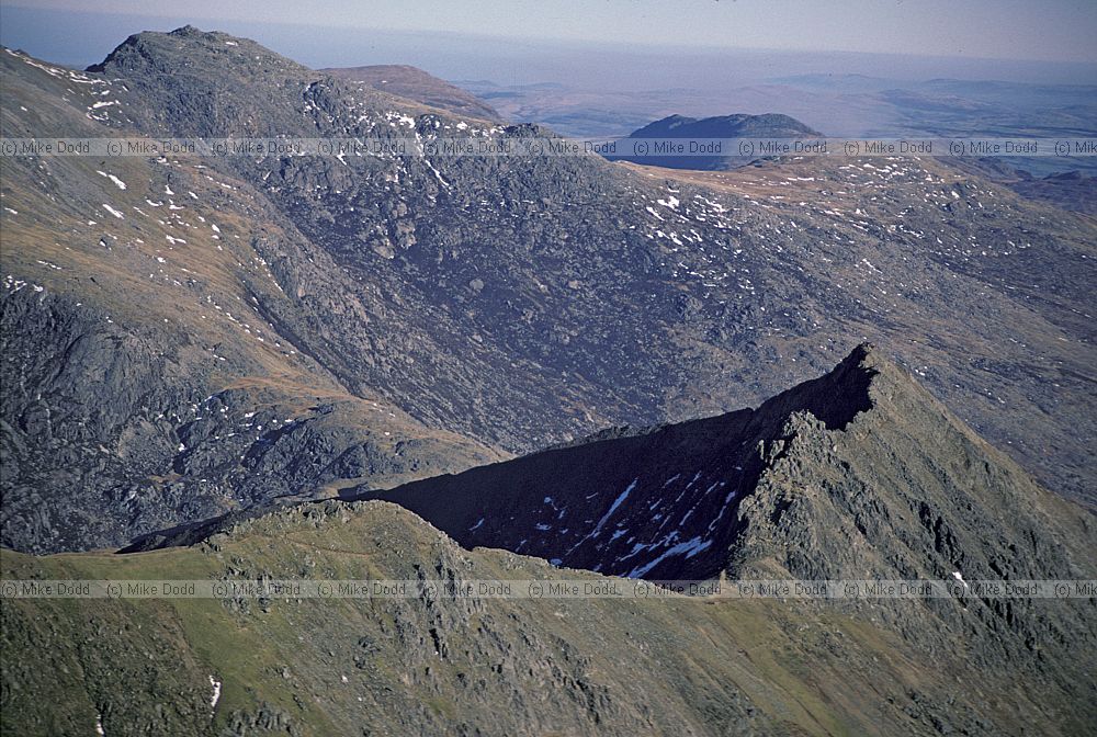 Crib-Goch ridge from Snowdon north Wales