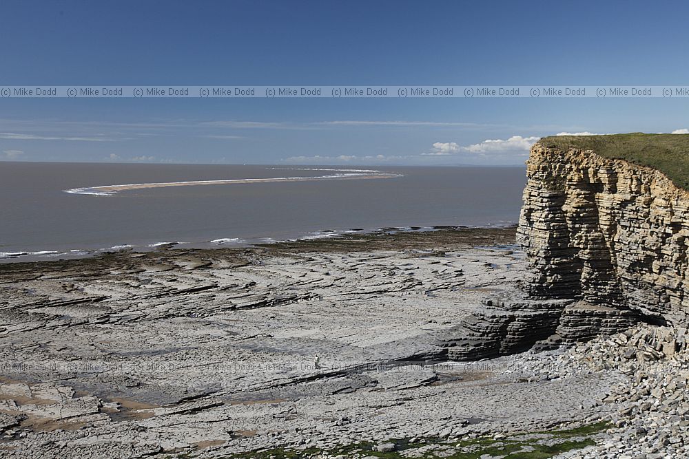 Nash point with nash sands visible offshore