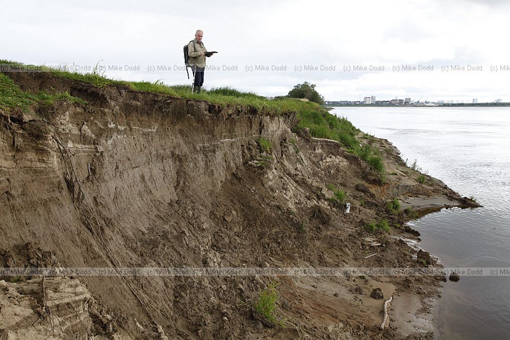 Soil profile on bank of river Ob