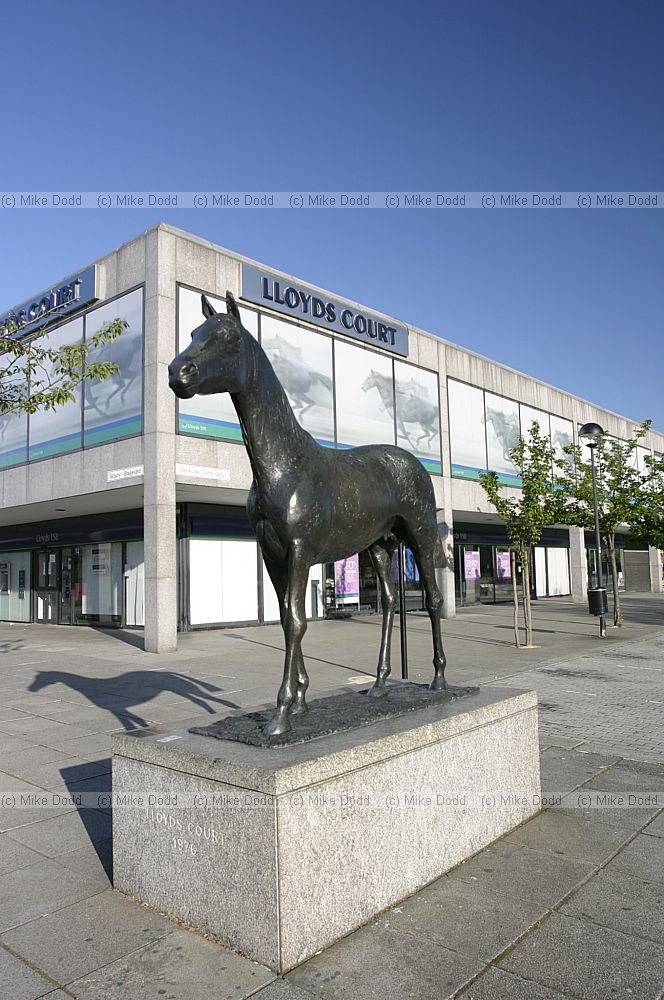 Black horse statue Lloyds court central milton keynes