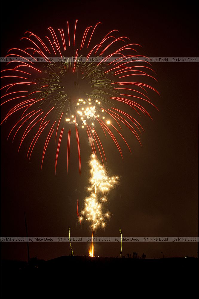 Fireworks, central Milton Keynes