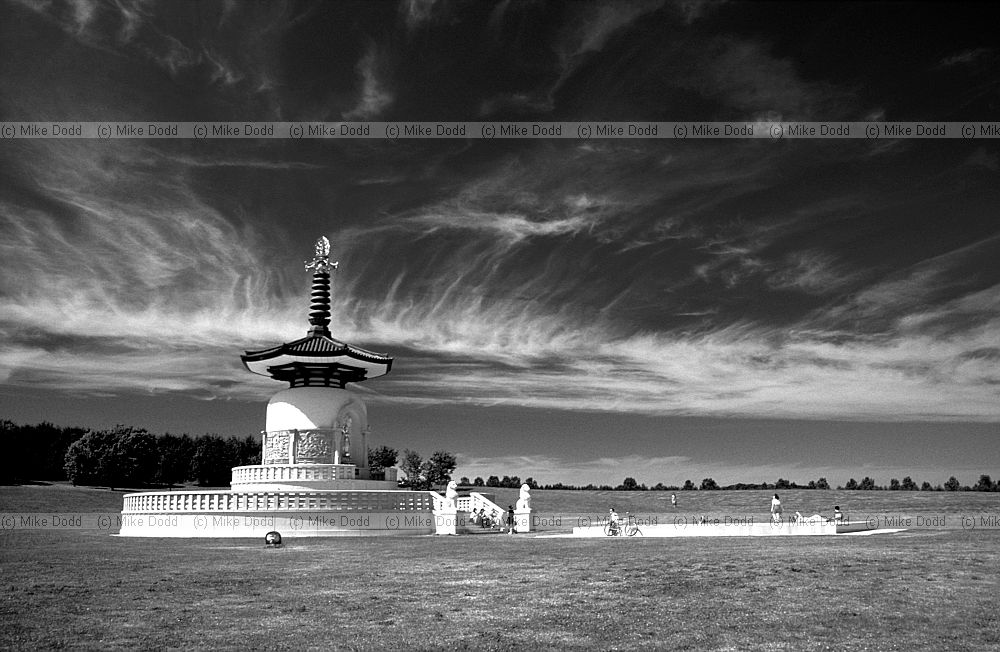 Peace pagoda blue sky Willen Milton Keynes