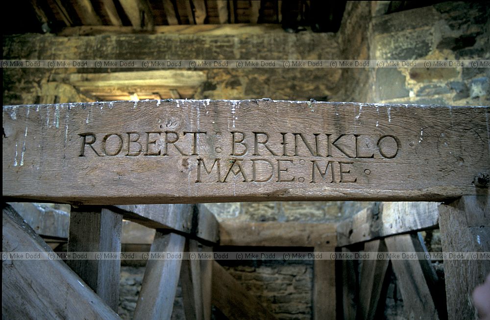 Inside walton church, Milton Keynes.  Robert Brinklo inscription