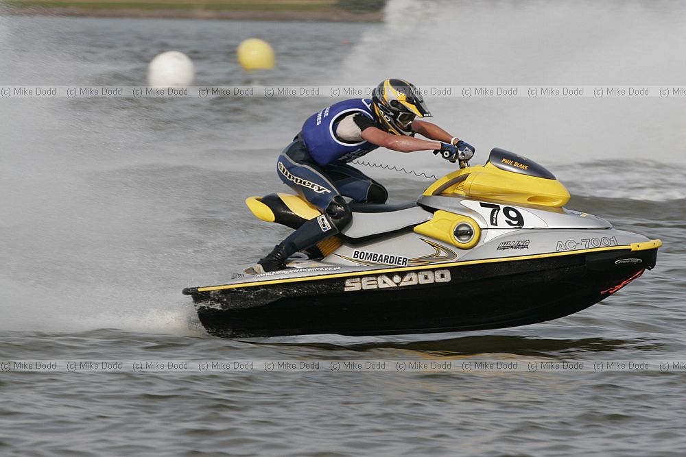 Phil Blake Jet-ski runabout racing Willen Lake Milton Keynes, water spray and water sports