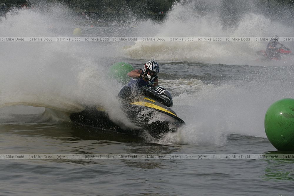 Dave Jackson Jet-ski runabout racing Willen Lake Milton Keynes, water spray and water sports