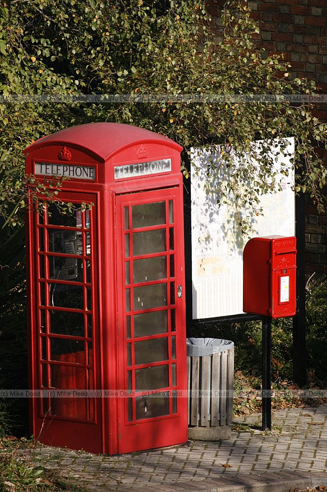 Red phone box and letter box