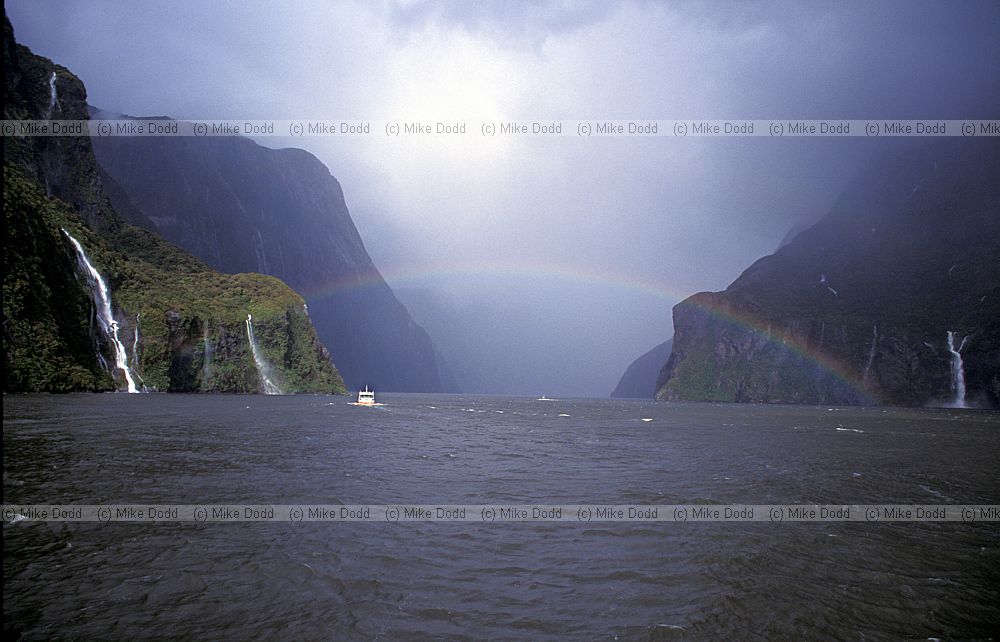 Milford Sound in storm