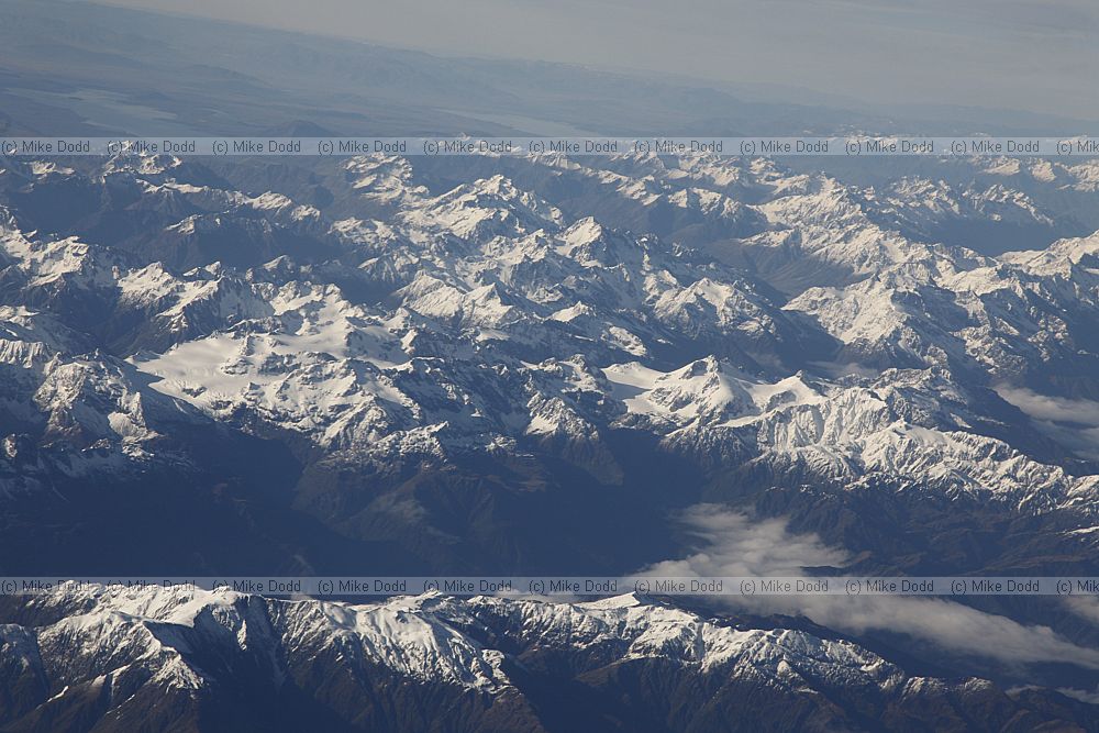 Southern Alps New Zealand from plane