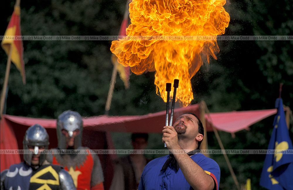 Fire breather at Charlecot medeaval fair