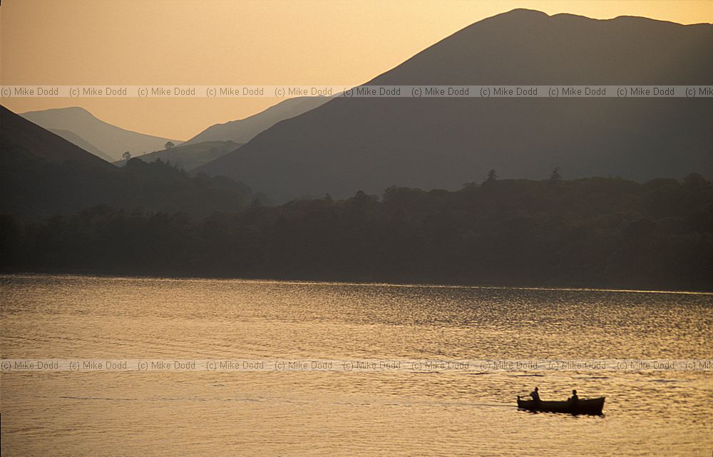 boat Derwentwater sunset