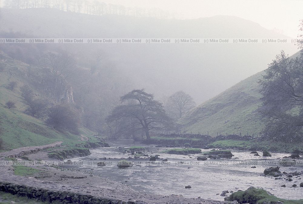 Dove dale with mist