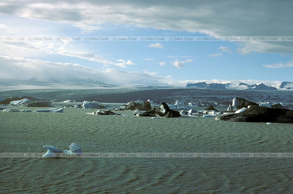 Vatnajokull and icebergs