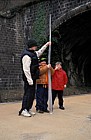 kids with icicle from tunnel Poggio