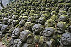 some of the 1200 stone images of Rakan Otagi Nenbutsu-ji Temple
