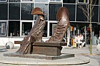 Dangerous Liaisons by Philip Jackson sculpture in theatre district Milton Keynes