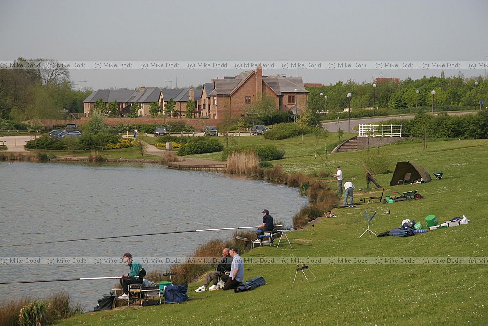 Fishermen Furzton lake Milton Keynes