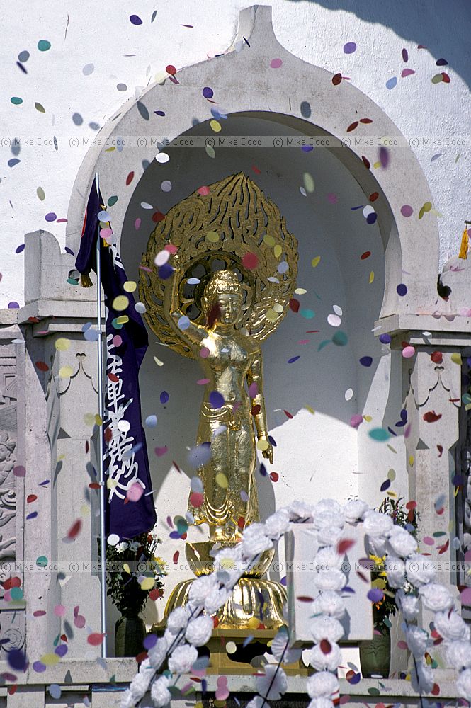 Buddhist ceremony at peace pagoda, Willen, Milton Keynes