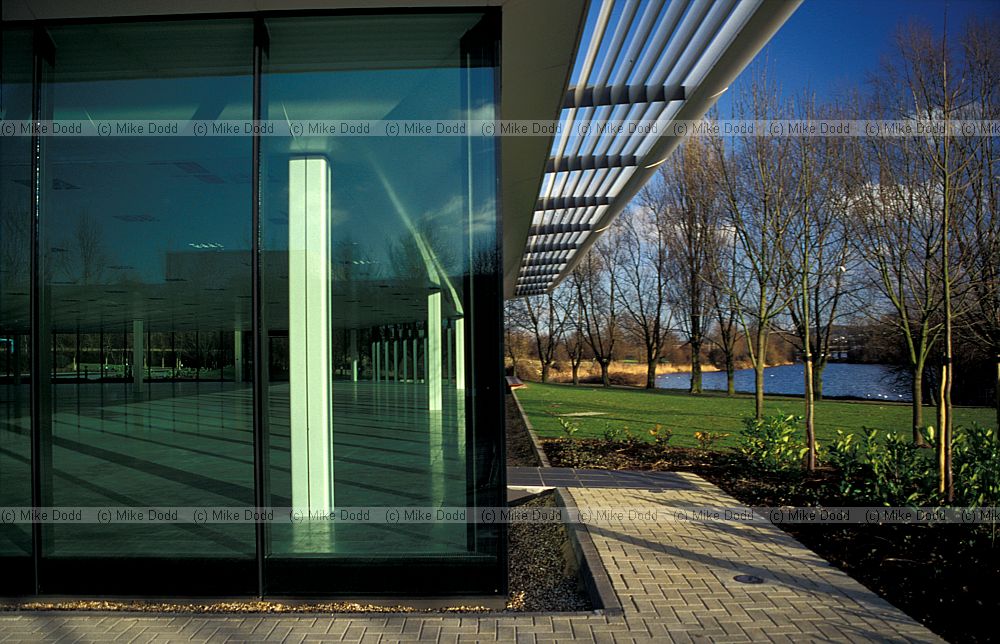 Glass office building mount farm Milton Keynes