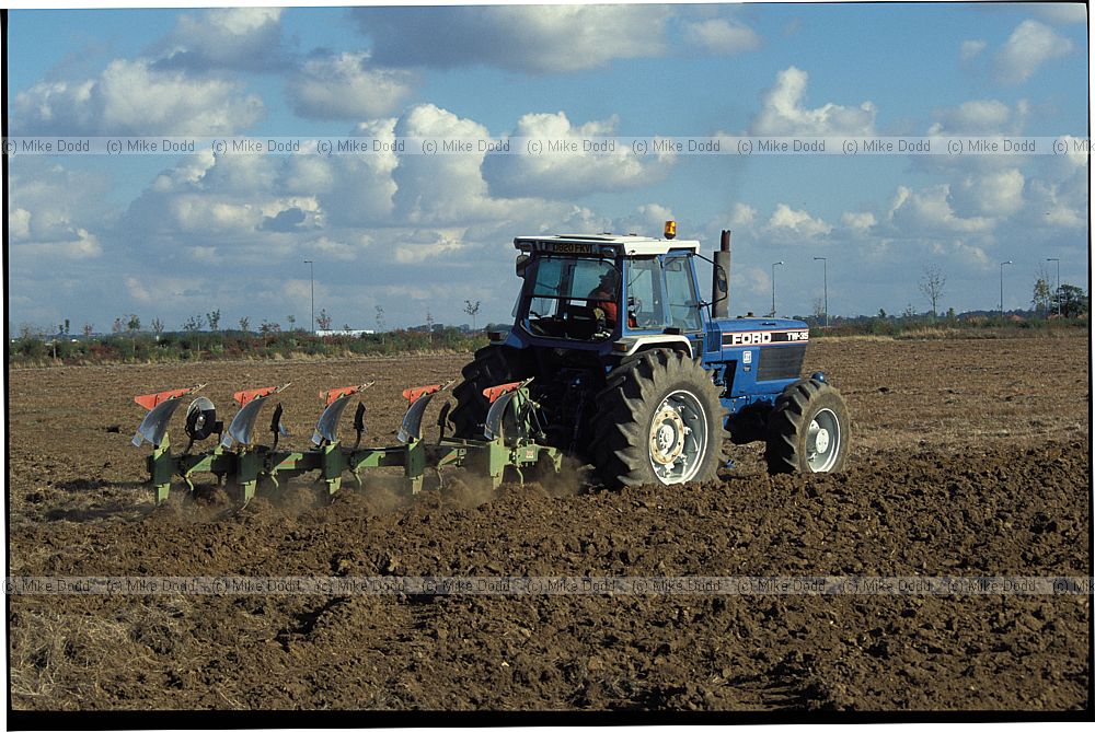 Ploughing farmland Monkston park, Milton Keynes