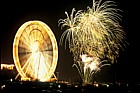 Fireworks and funfare, central Milton Keynes
