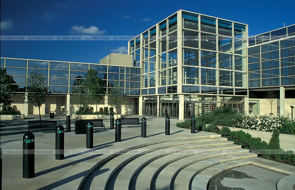 Outside marks and spencers, shopping centre, central Milton Keynes