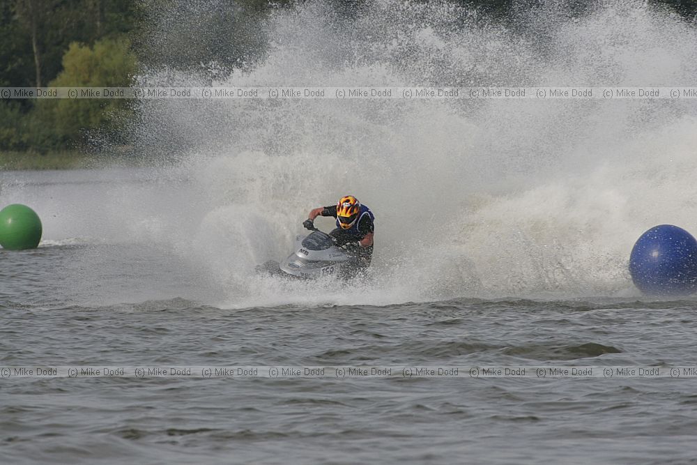 James Bushell Jet-ski runabout racing Willen Lake Milton Keynes, water spray and water sports