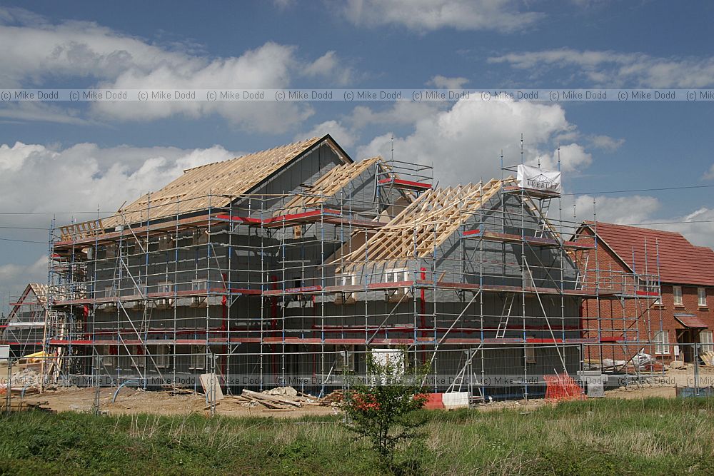 New housing being built Monkston Park Milton Keynes