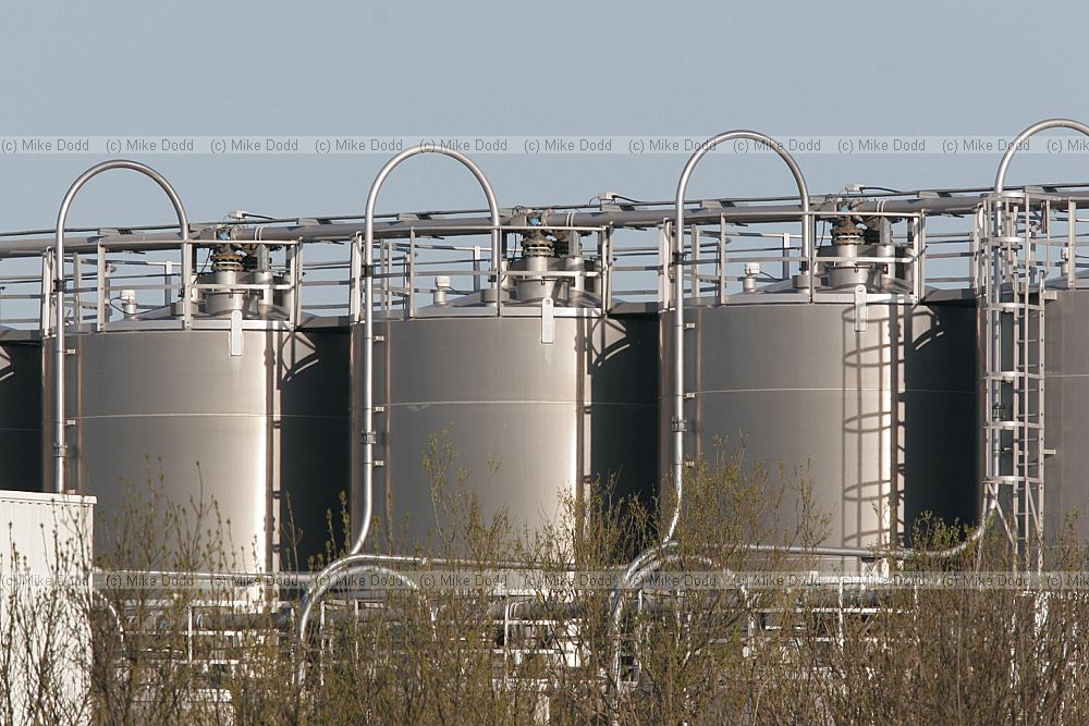 Silos at works Mount farm industrial area Milton Keynes