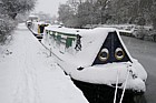 Snowy canalboats Fenny Stratford