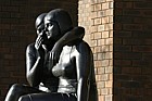 The Whisper sculpture by Andre Wallace outside the central library, central Milton Keynes