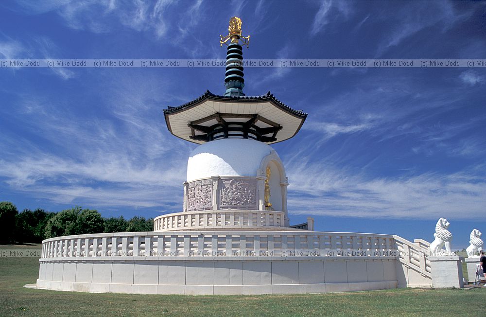 Peace pagoda blue sky, Willen, Milton Keynes