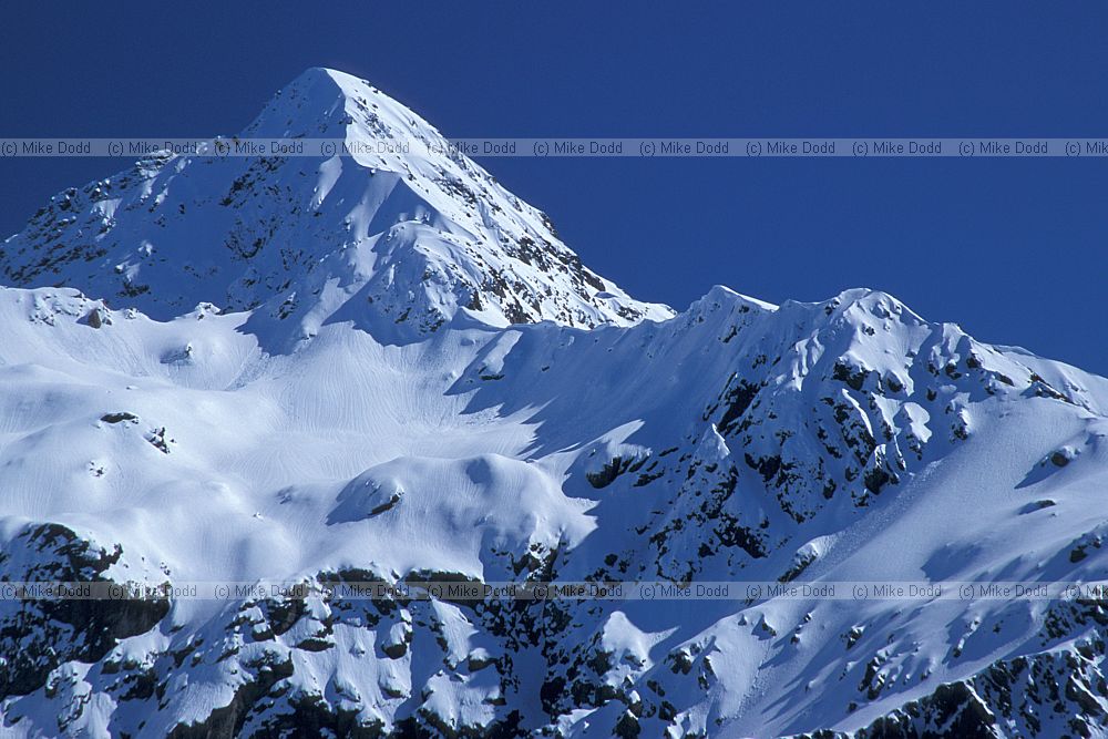 snowy mountain Arthurs pass