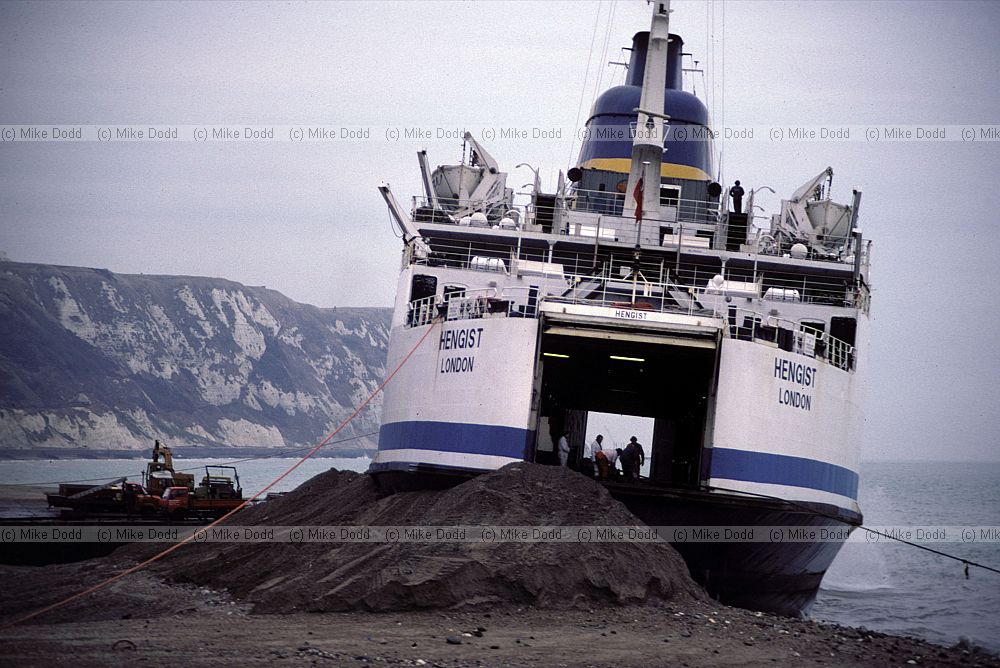 cross channel ferry Hengist beached after 1987 storm Dover