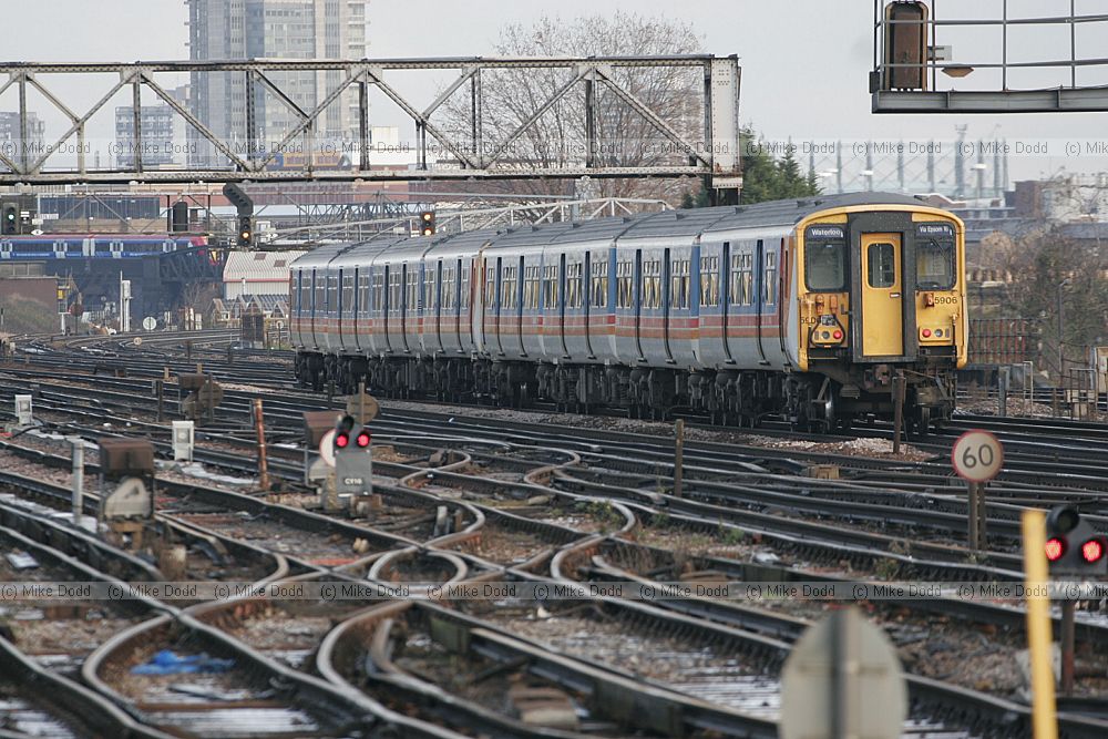 Train and railway lines Clapham Junction