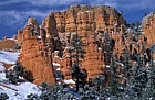 near Bryce canyon with snow Utah