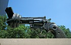 Non-Violence by Karl Fredrik Reutersward at the UN building in New York