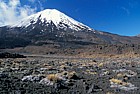 Mount Ngauruhoe volcano and larva field
