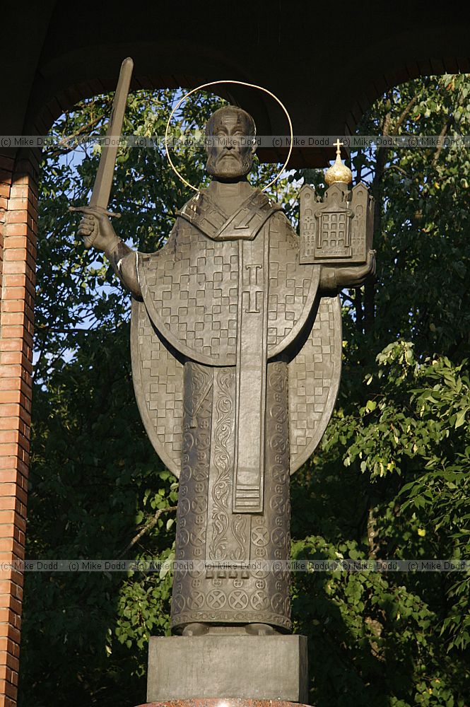 Sculpture of Nickola Mozhaiskii patron saint of Mozhaisk