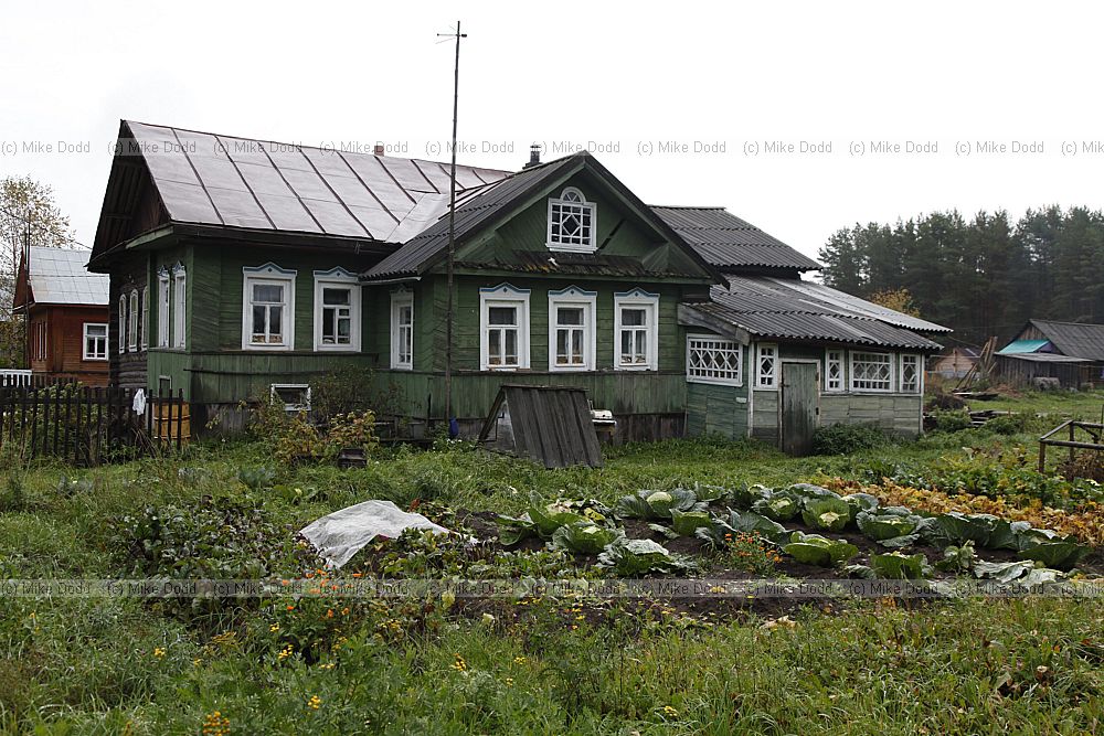 Wooden houses National Park Russian North