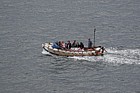 Open boat with tourists St Michael's mount