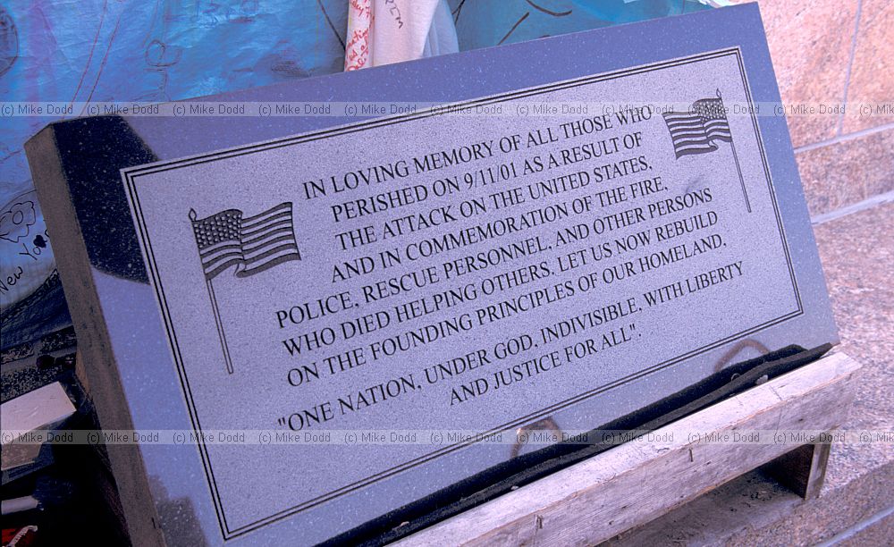 September 11 memorial stone