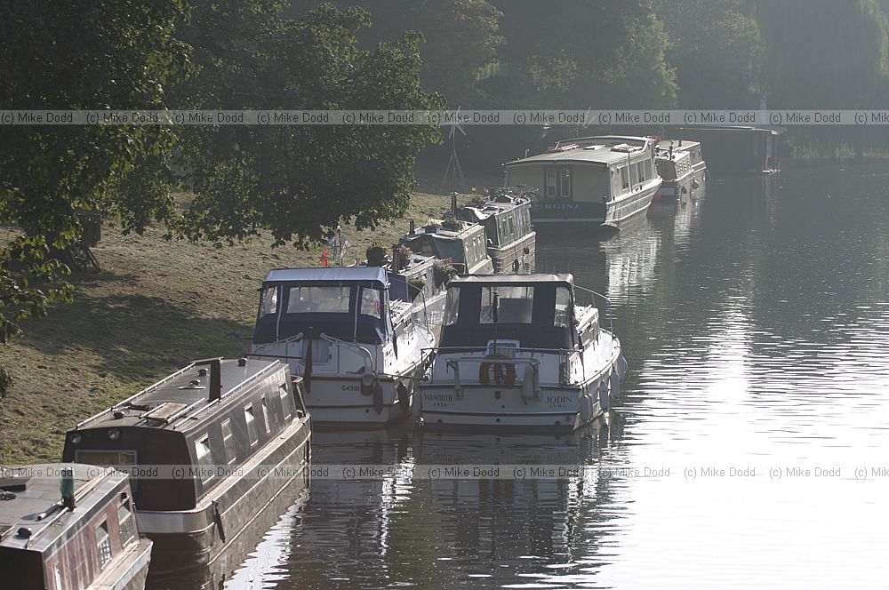 Canalboat river cam Jesus green Cambridge
