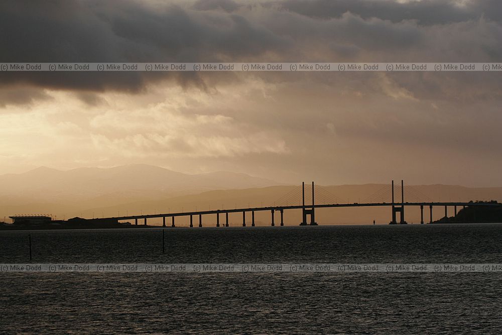 sunset with bridge moray firth