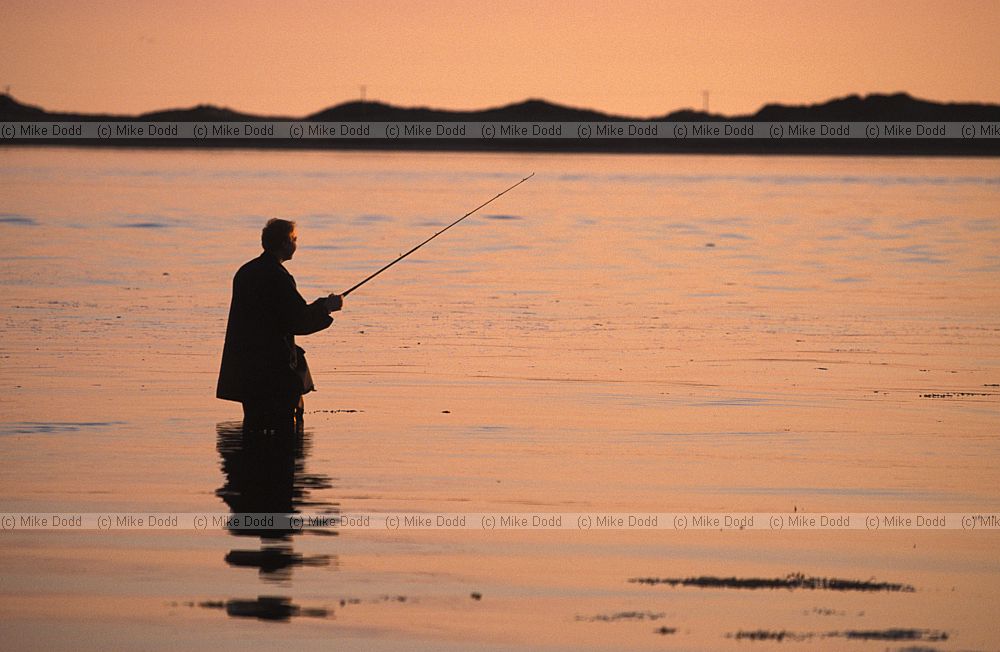 Fisherman north Wales sunset