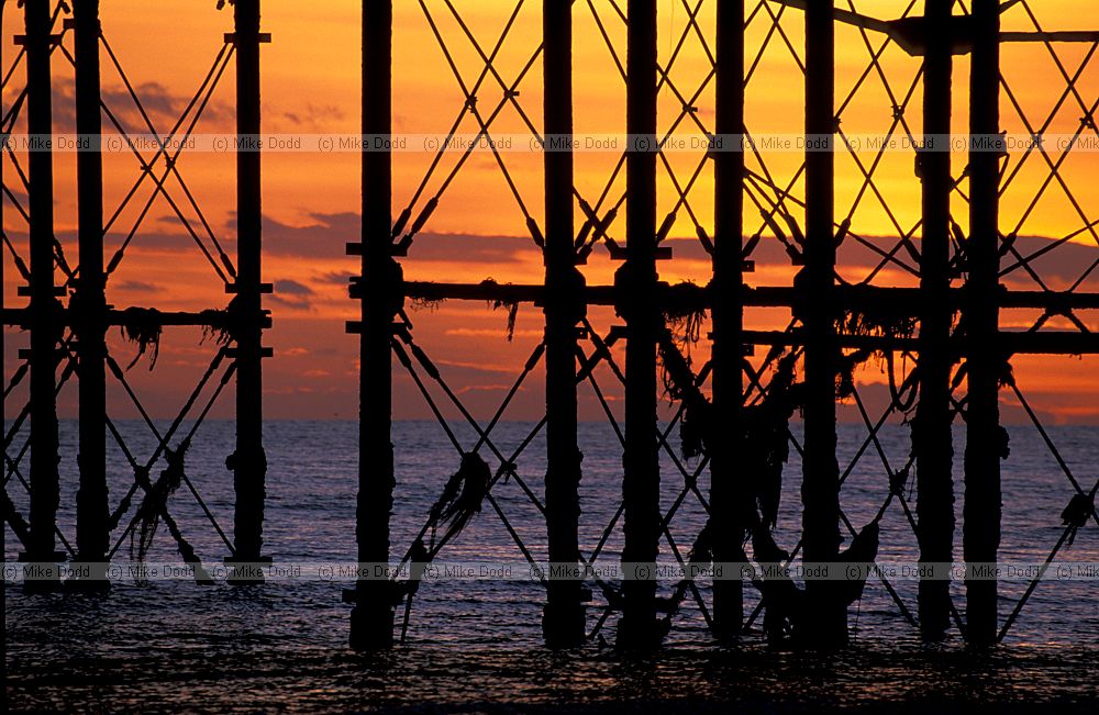 West pier Brighton sunset Sussex