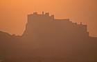 Bamborough castle sunset Northumberland
