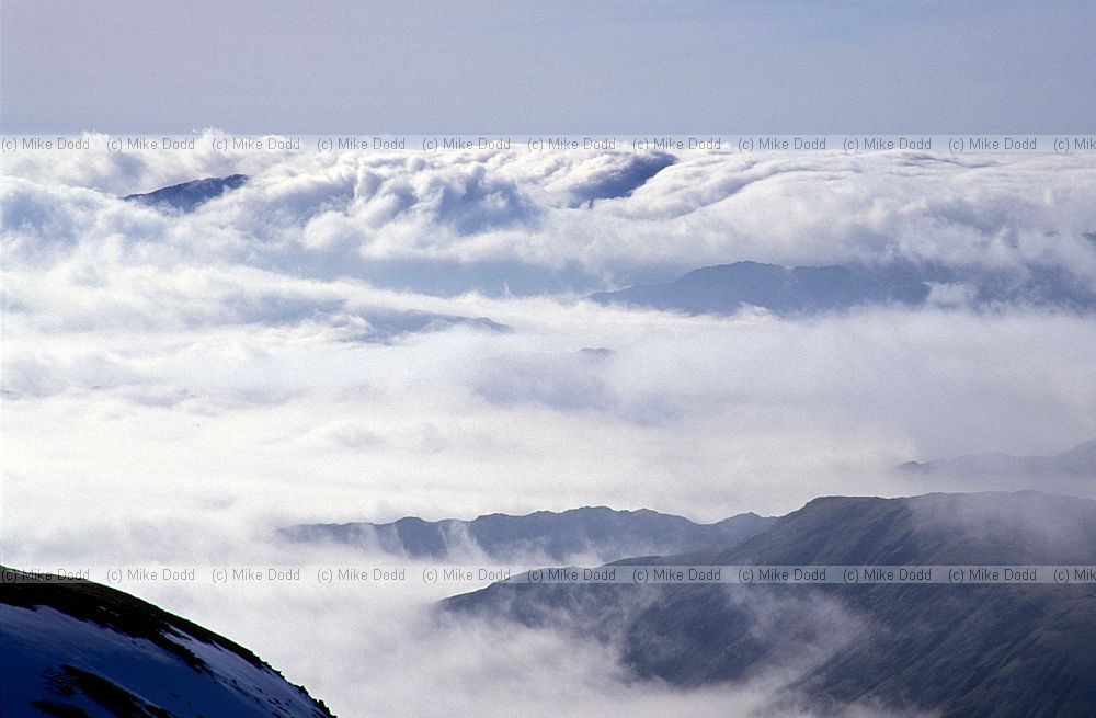 Clouds rolling in over Old Man of Coniston Lake District