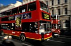 Speeding London bus