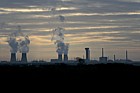 Sellafield nuclear plant at sunset